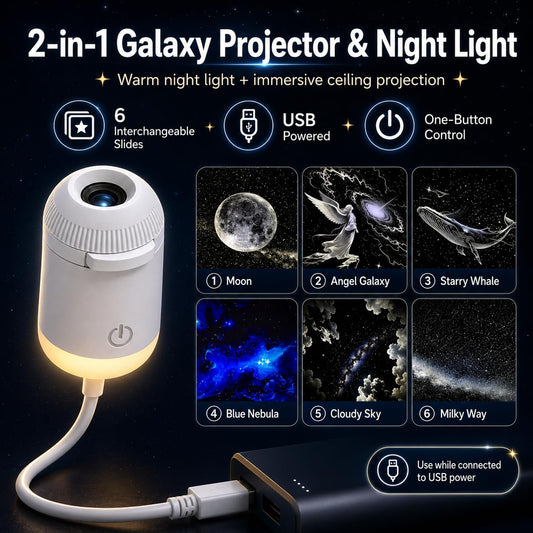 USB Galaxy Star Projecto Light With Flexible Gooseneck