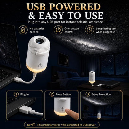 USB Galaxy Star Projecto Light With Flexible Gooseneck