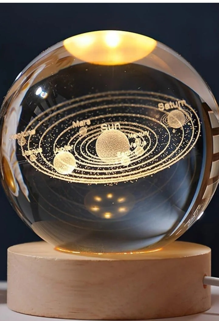 3D Crystal Ball Night Lamp